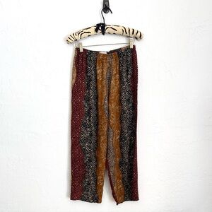 Stylish Multicolor Vintage Boho Bohemian 80s 90s Patterned Pants Small